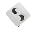BACHMANN TWIST 2 1xUTE 1xUSB A/C 22W 2,0m AEH Edelstahl-Optik eckig