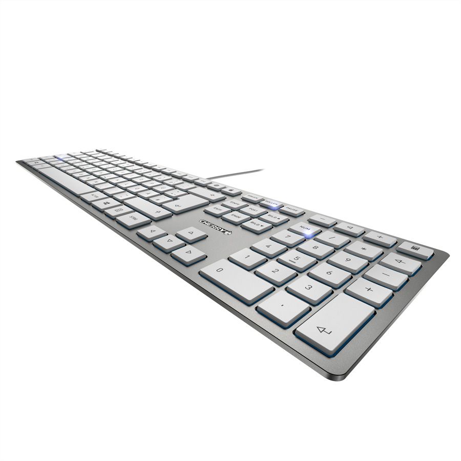 CHERRY Tastatur KC6000 SLIM Silber, JK-10680DE-2