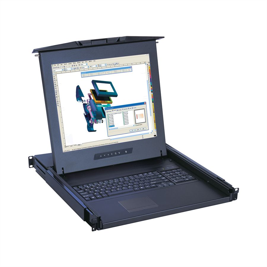SCHROFF MONITOR/TASTAT.EINSCHUB 1HE EN STD