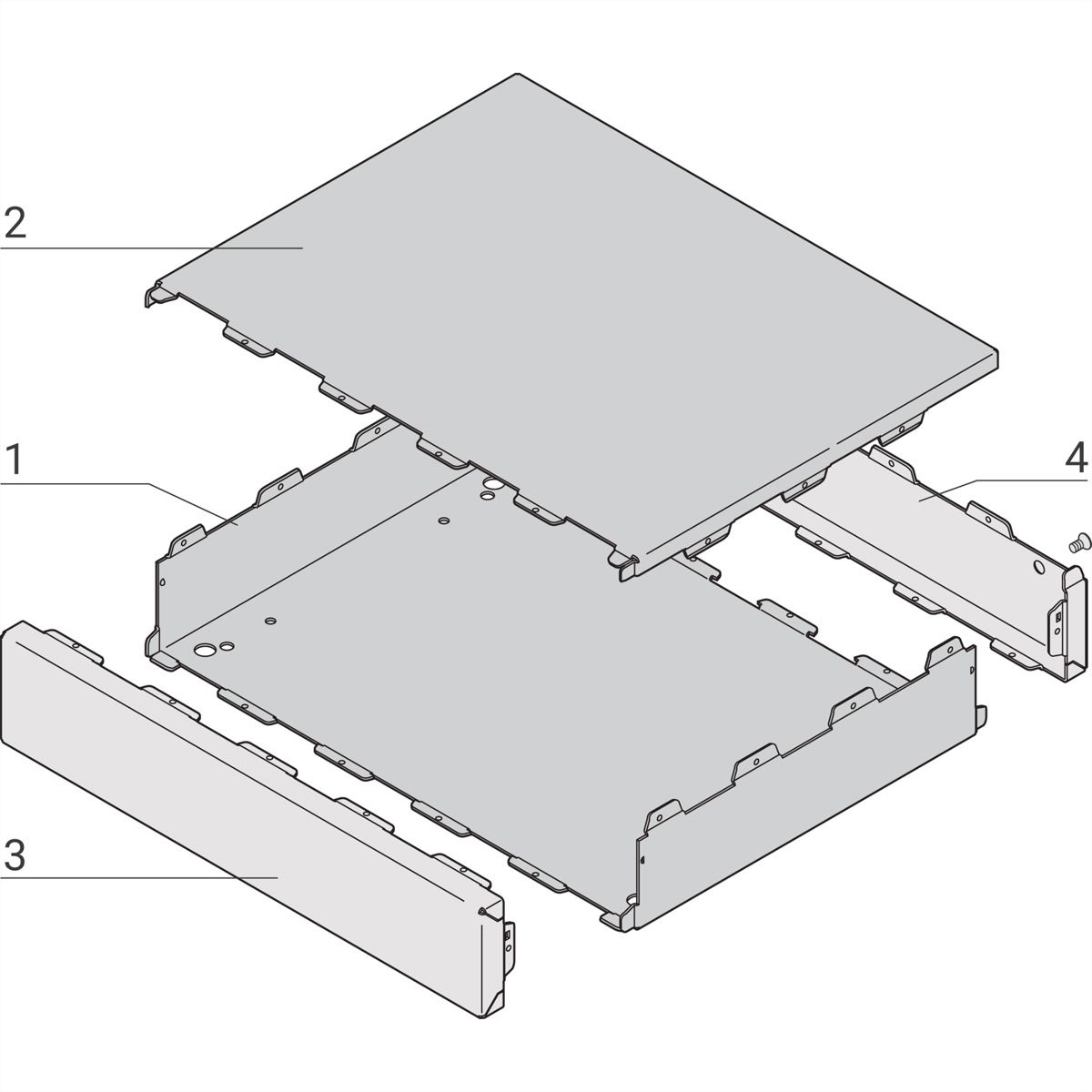 SCHROFF INTERSCALE M 44H 399B 221T, Modulares Tischgehäuse