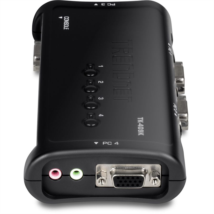 TRENDnet TK-409K KVM Switch 4-Port USB Kit mit Audio