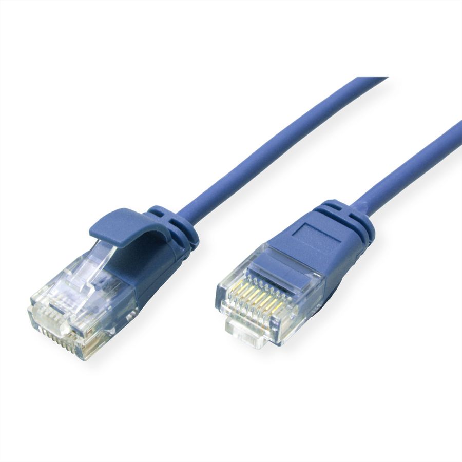 ROLINE UTP DataCenter Patchkabel Cat.6A (Class EA), LSOH, slim, blau, 2 m