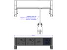 BACHMANN DESK2 2xUK 1xUSB A/C 22W, 0,2m GST18 RAL9010 United Kingdom
