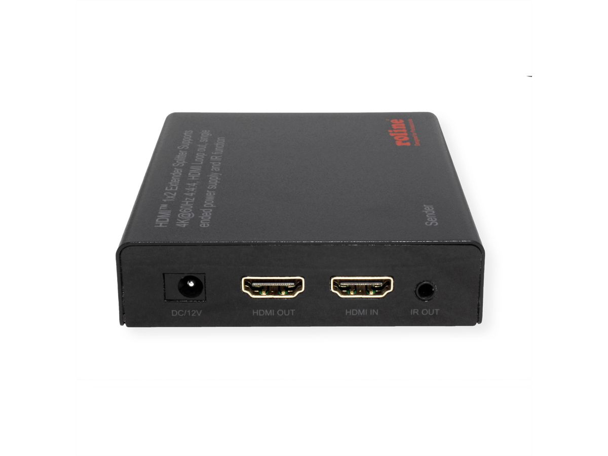 ROLINE HDMI Extender und Splitter, 1x2, über Kat.6A, 70m, 4K60Hz