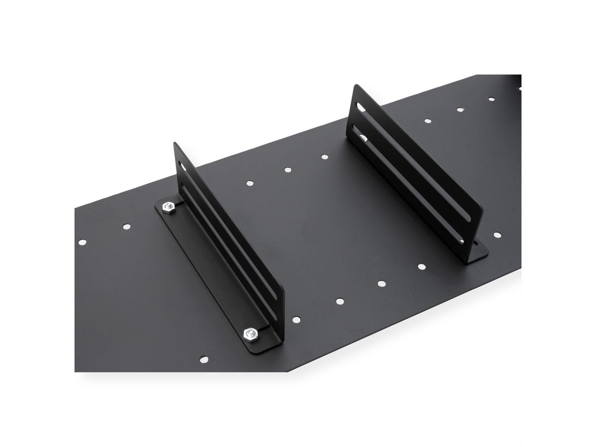 VALUE 19"-Fachboden mit 2 verstellbaren Teilern, 1 HE, schwarz