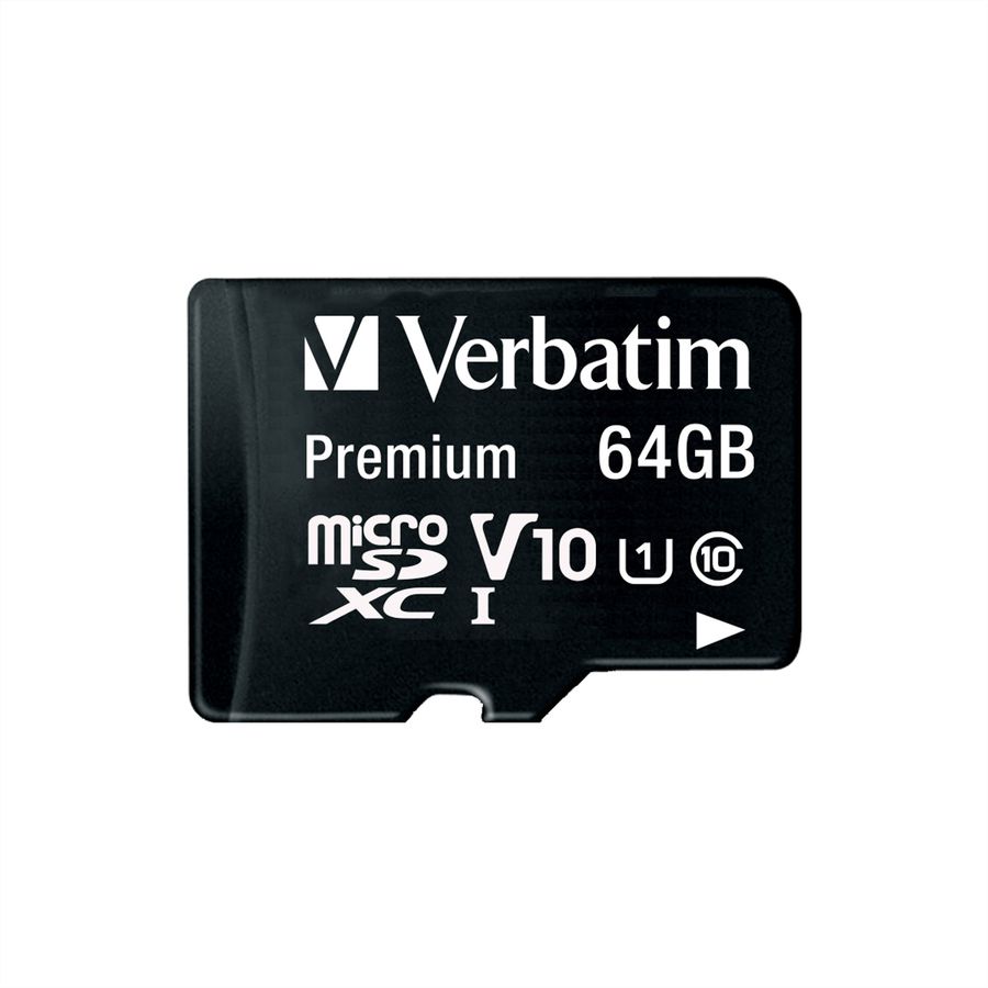 VERBATIM microSDHC Card 64GB Class 10 Retail
