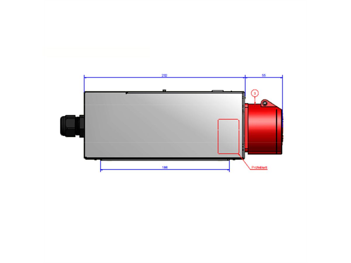 BACHMANN BlueNet CEE 16A 3 Phasig, Klemmblock, CEE Steckdose rot