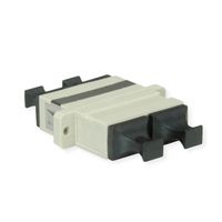 TELEGÄRTNER SC Duplex Kupplung, Multimode, Keramikhülse, Kunststoffgehäuse, beige