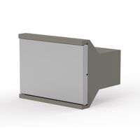 SCHROFF Griff in Trapezform, grau (ohne Aushebefunktion) - KUNSTSTOFFGRIFF 61TE GRAU