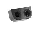 BACHMANN PIX HOLDER DOUBLE, 2x CEE7/3, schwarz, 2 m