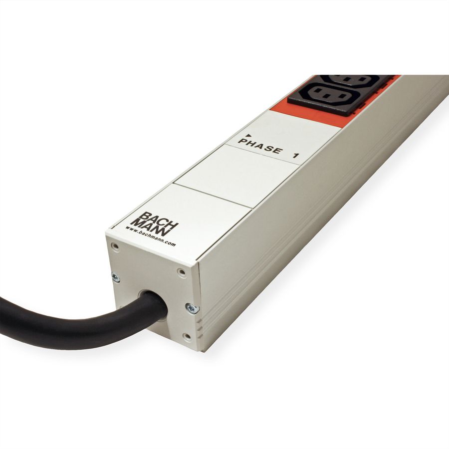 BACHMANN IT PDU ALU 1HE 18x C13, Anschlussstecker CEE 3L+N+PE 16A