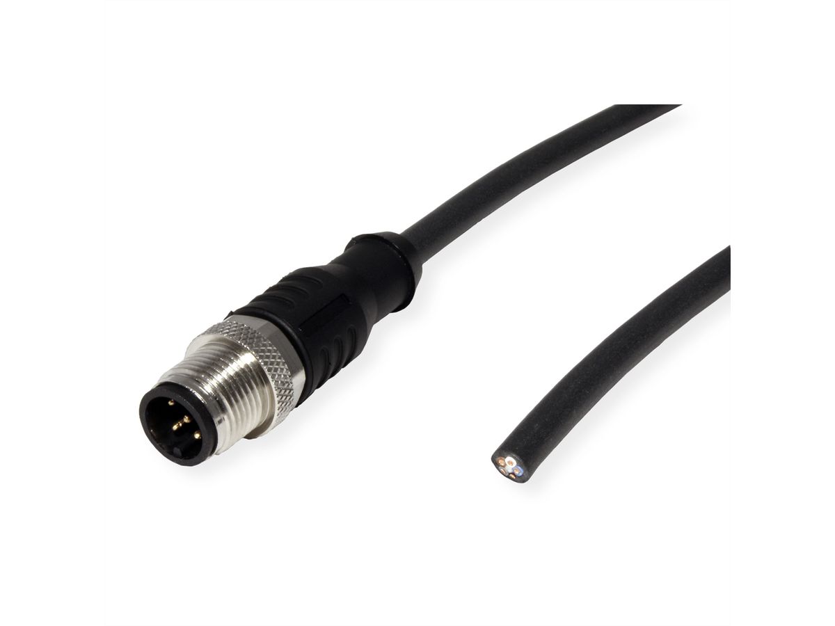 METZ CONNECT Sensor-/Aktorltg., M12-ST A-kodiert, gerade-freies Ende, ungeschirmt, 5polig, PUR, 1 m