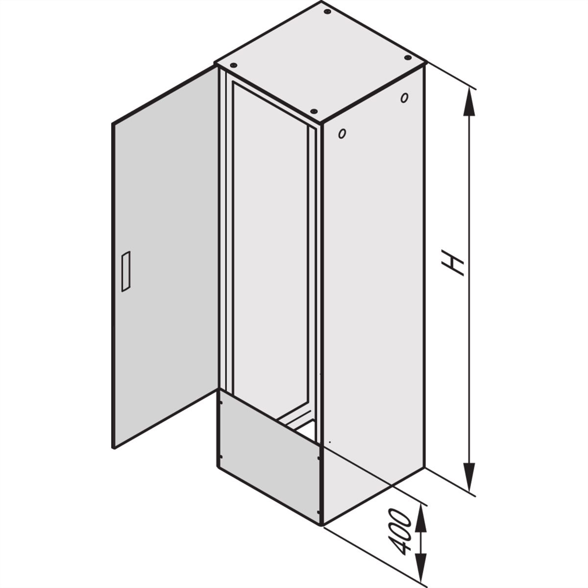 SCHROFF Anschlussplatte für Front- und Rückseite - AN.PLATTE EMC 400H800B VERT.