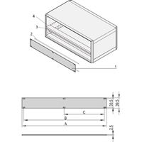 SCHROFF Frontplatte 1 HE - TEILFRONTPLATTE 1HE 63TE