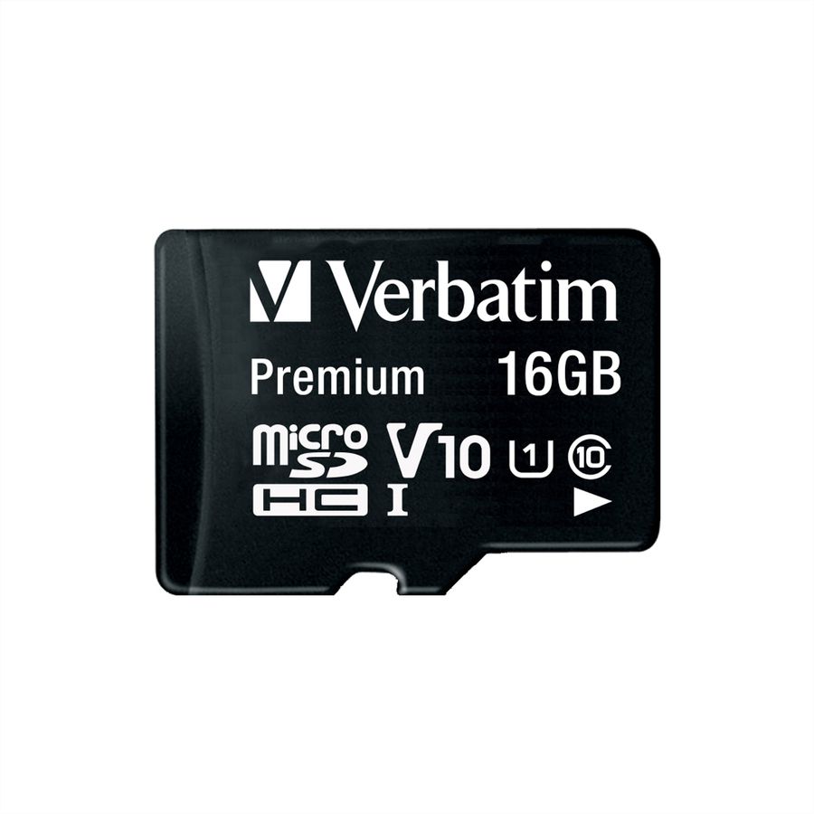 VERBATIM microSDHC Card 16GB Class 10 Retail