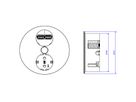 BACHMANN TWIST 1x Schutzkontakt, Aderendhülsen, USB-Charger, Schutzkontaktmontagestecker, Edelstahl, 2 m