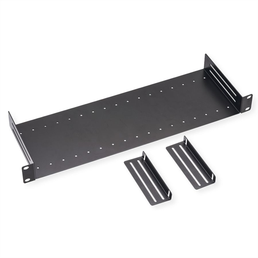 VALUE 19-Zoll-Fachboden mit 2 verstellbaren Teilern, 1 HE, schwarz