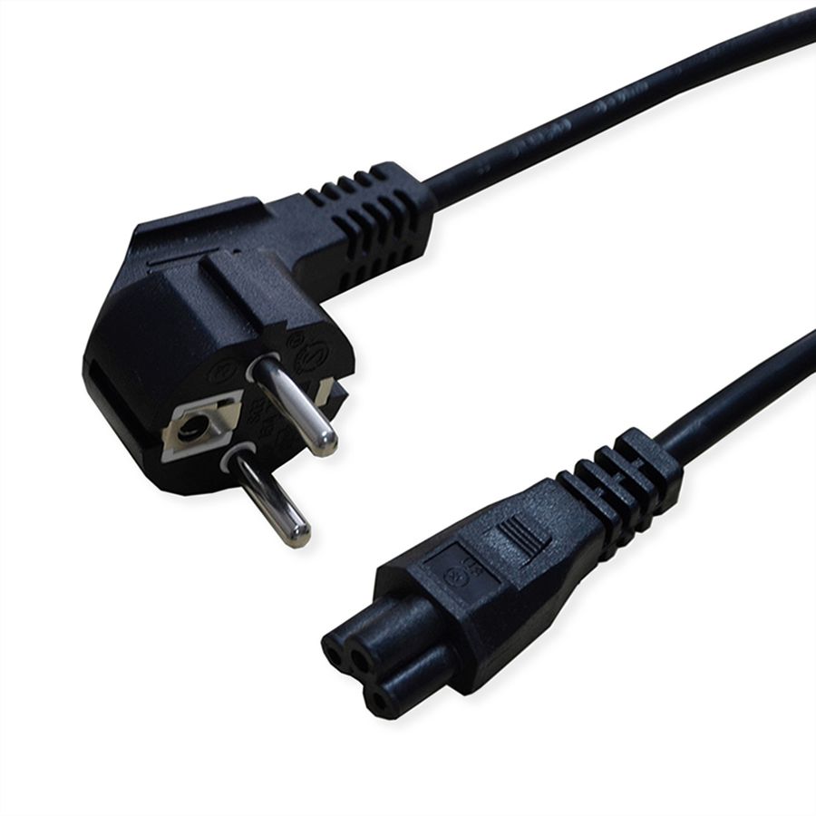 STANDARD Netzkabel, 3pol. Notebook-Buchse, schwarz, 1,8 m