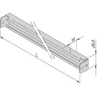 SCHROFF C-Profil für die Schrankbreite - C-PROFILSCHIENE 800 LG. (2X)