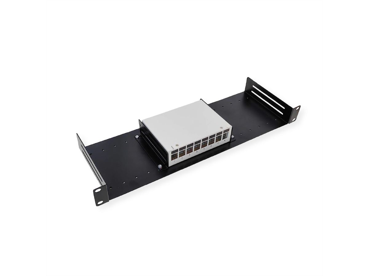 VALUE 19"-Fachboden mit 2 verstellbaren Teilern, 1 HE, schwarz