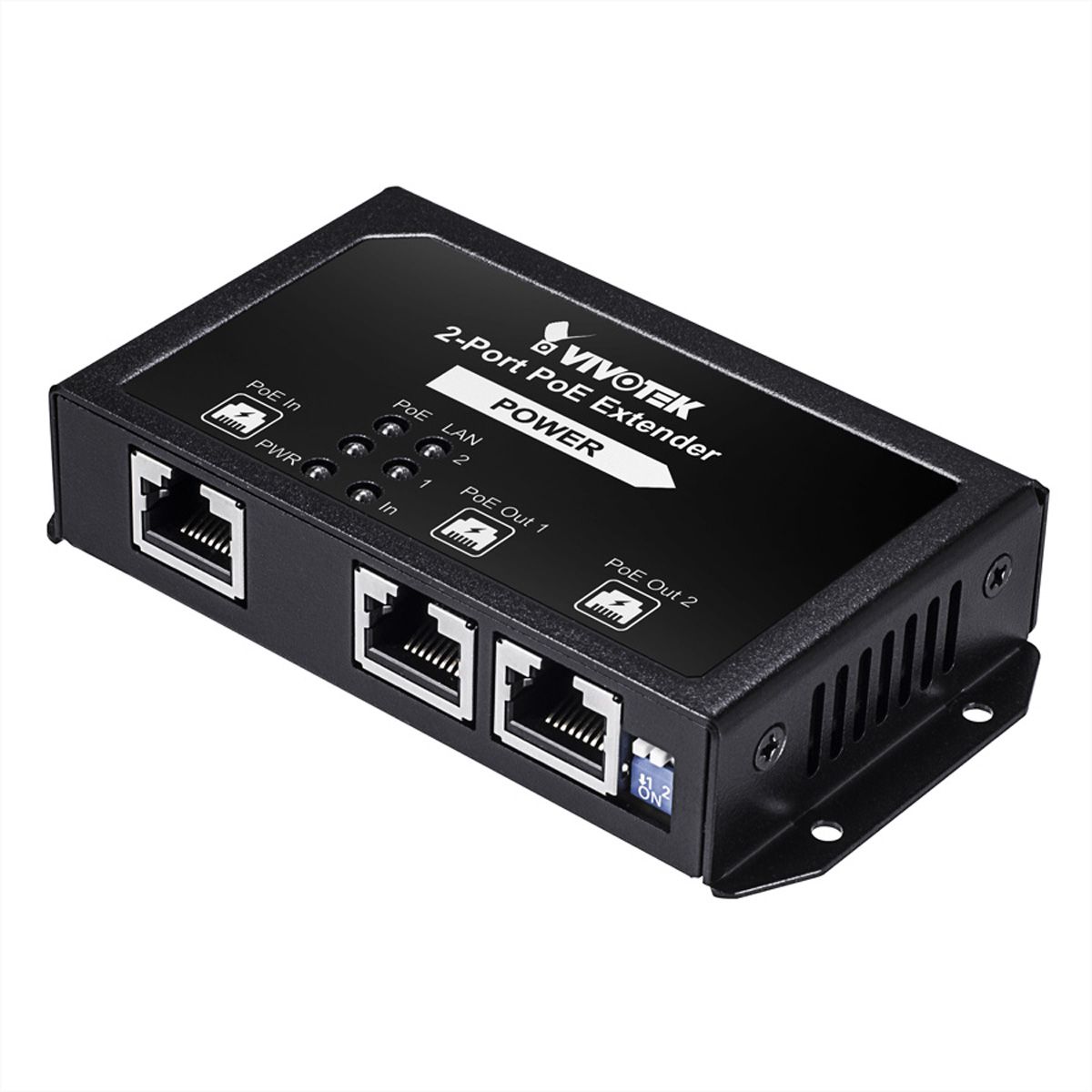 VIVOTEK AP-FXC-0210 2 Port PoE Extender, 1x FE In, 2x FE Out, Indoor