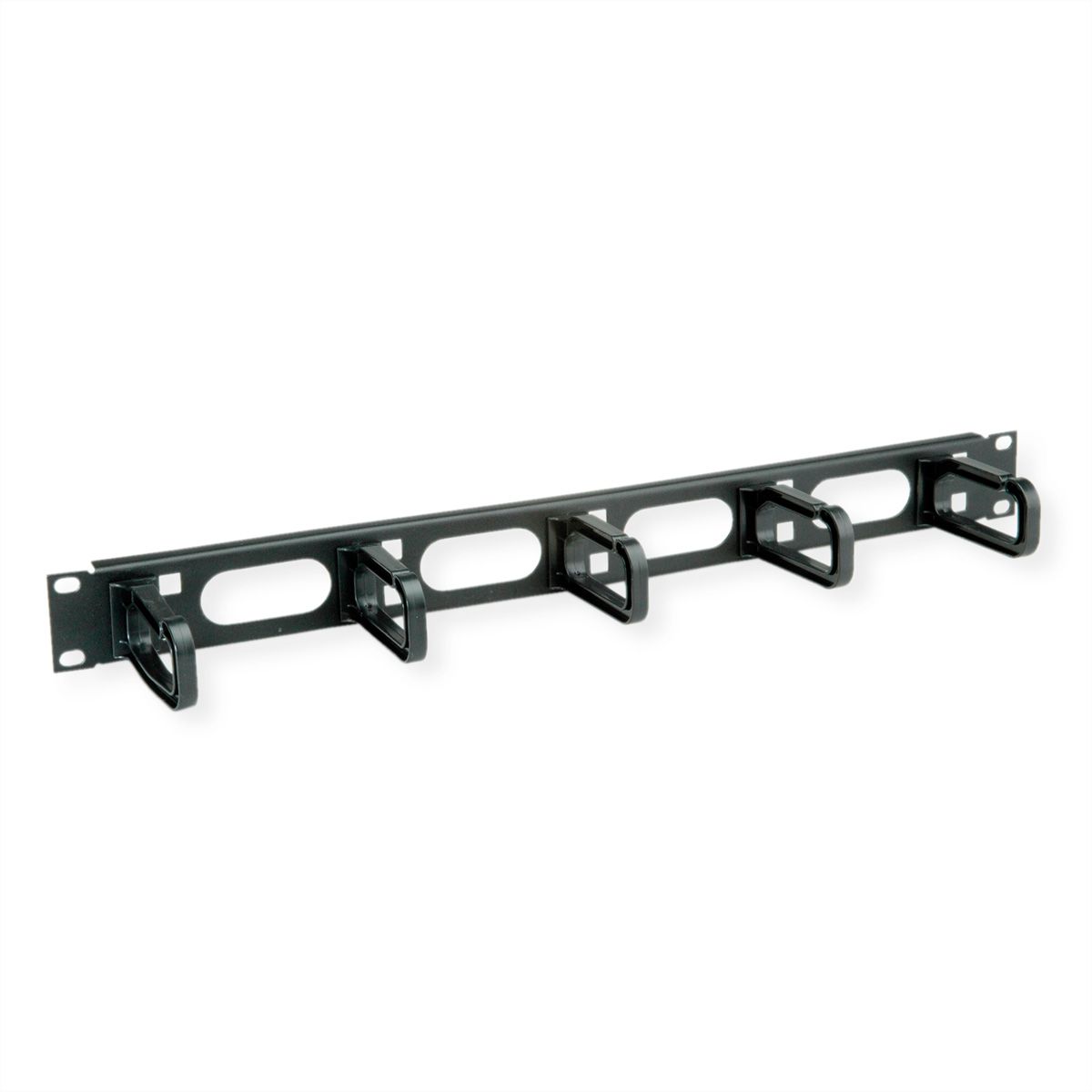 CONTEG 19"-Kabelführung 1 HE mit 5 Kabelösen 40 x 80 mm