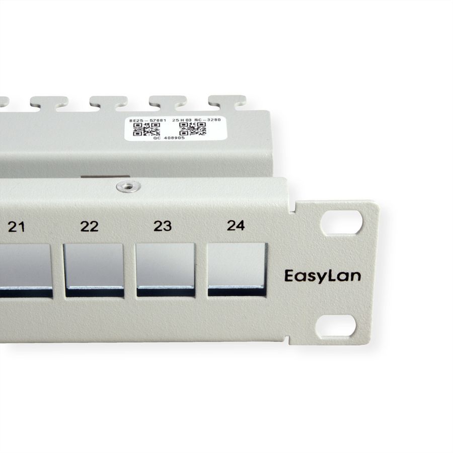 EasyLan preLink / fixLink Panel 19'' 1HE, 24x Keystone-Steckplätze
