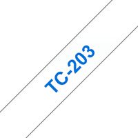 Brother TC-203 Etiketten erstellendes Band Blau auf weiss