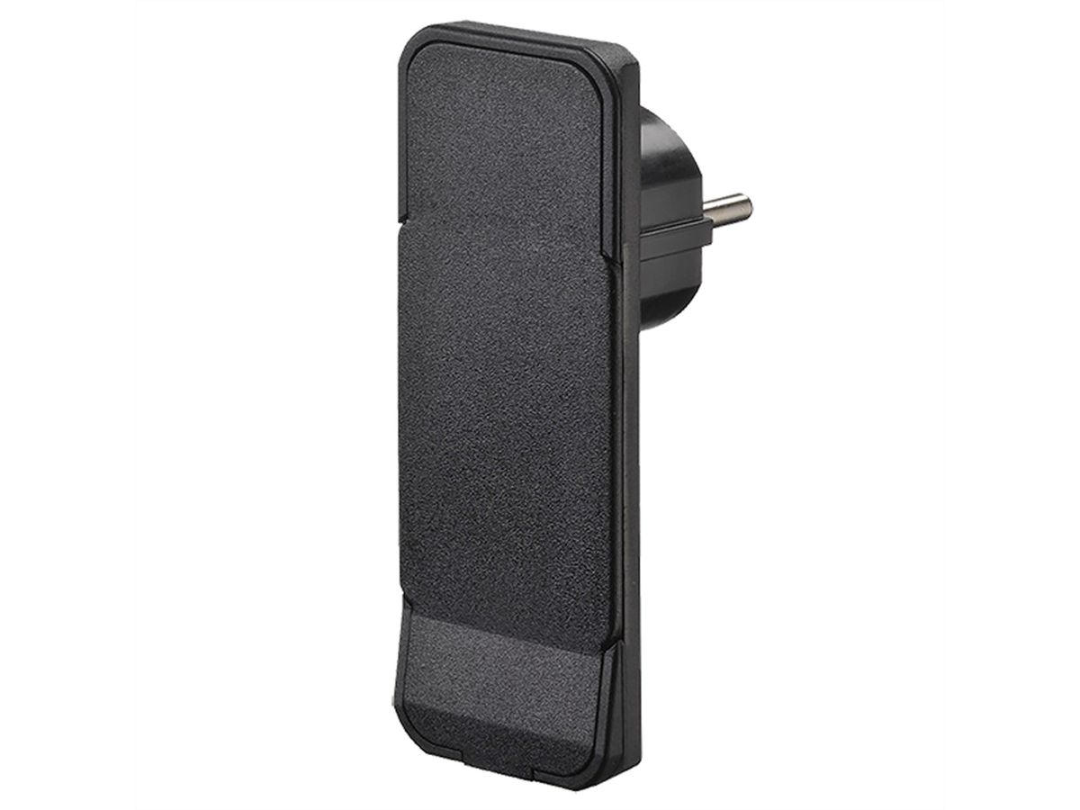 BACHMANN Flat Plug CEE7/7 schwarz, wieder anschliessbar, ohne Leitung