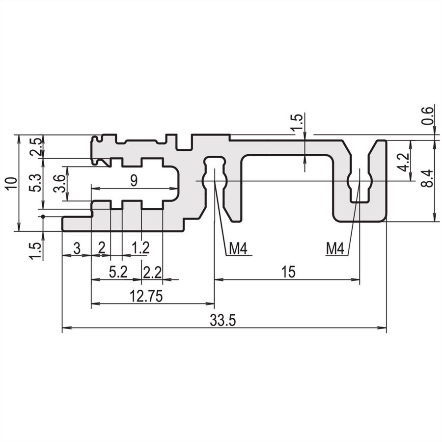 SCHROFF Typ H-KD stabil, kurzes Dach - MODULSCH. VORNE 20TE H KD