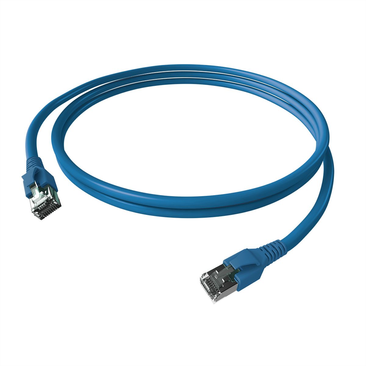 EasyLan FlexBoot Patchkabel Cat.6A, S/FTP, blau, 10 m