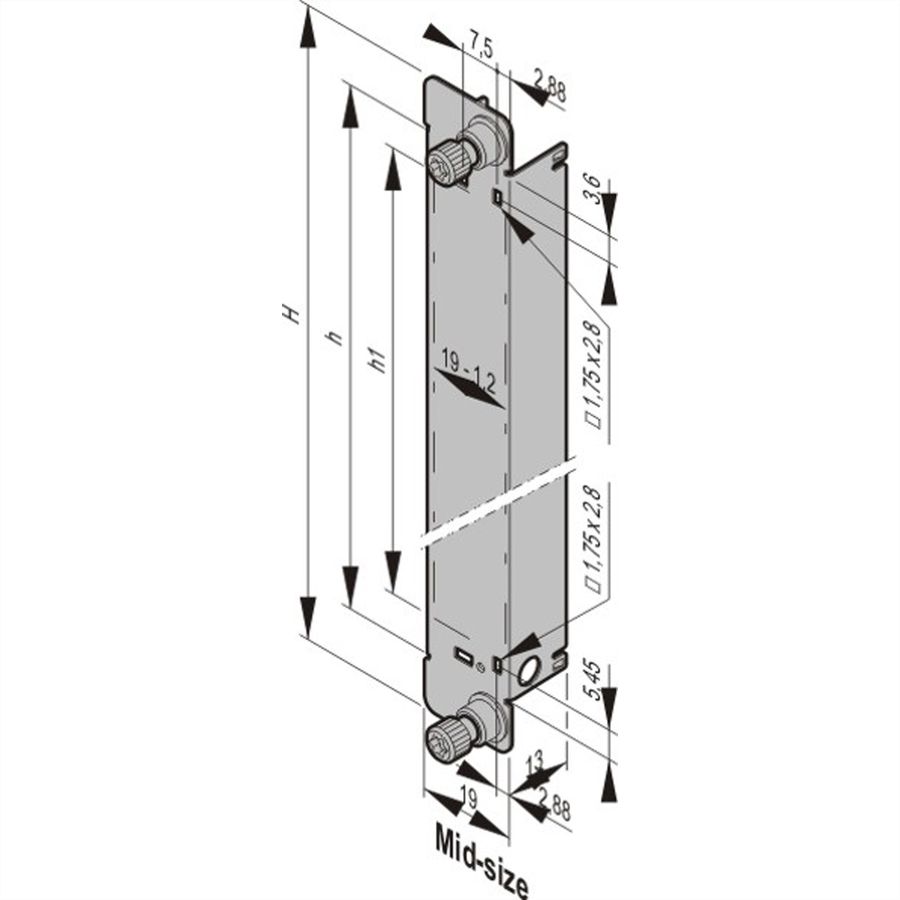 SCHROFF Modul mit Pull-Griff-Mechanik, Ruggedized - AMC MODUL MS D RUG