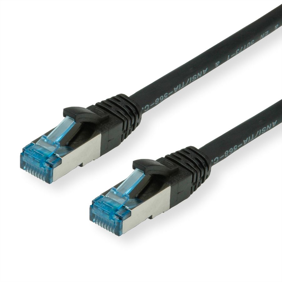 VALUE Patchkabel Cat.6A (Class EA) S/FTP (PiMF), LSOH, schwarz, 3 m