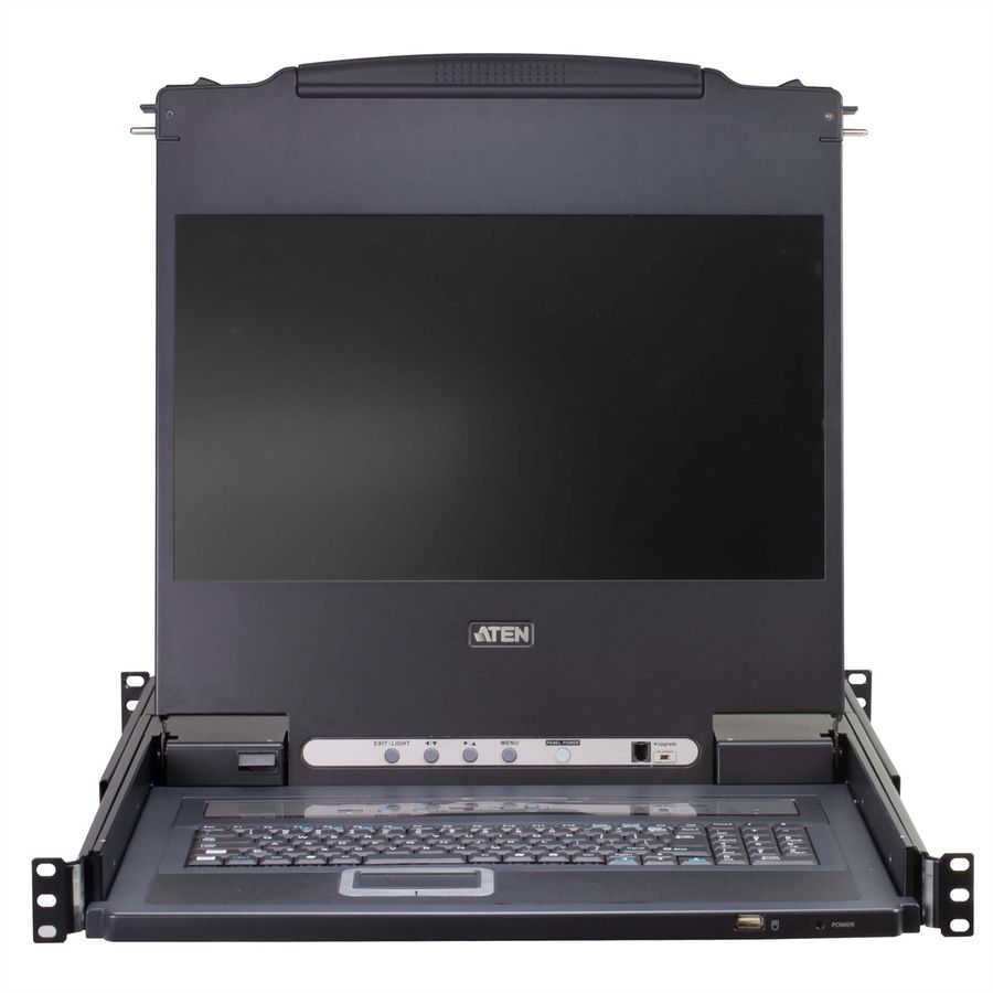 ATEN CL5716MW 43cm wide LCD KVM Switch, USB-PS/2, VGA, 16 Port, IT-Layout