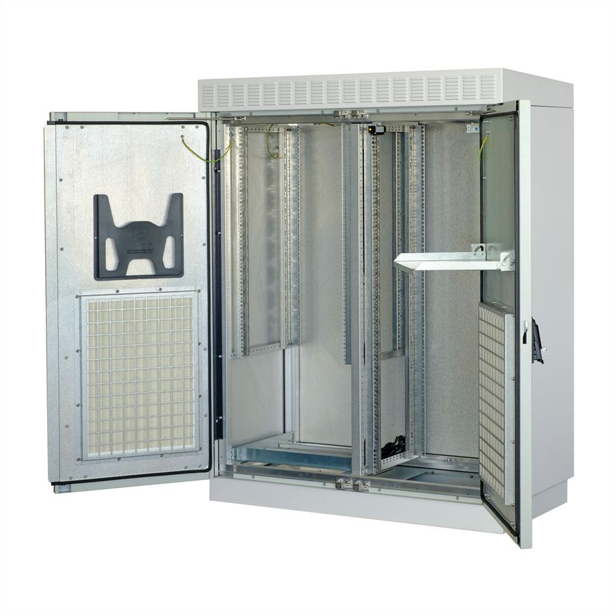 SCHROFF Mod. Outdoor-Schrank m. Doppeltür+Lüfter