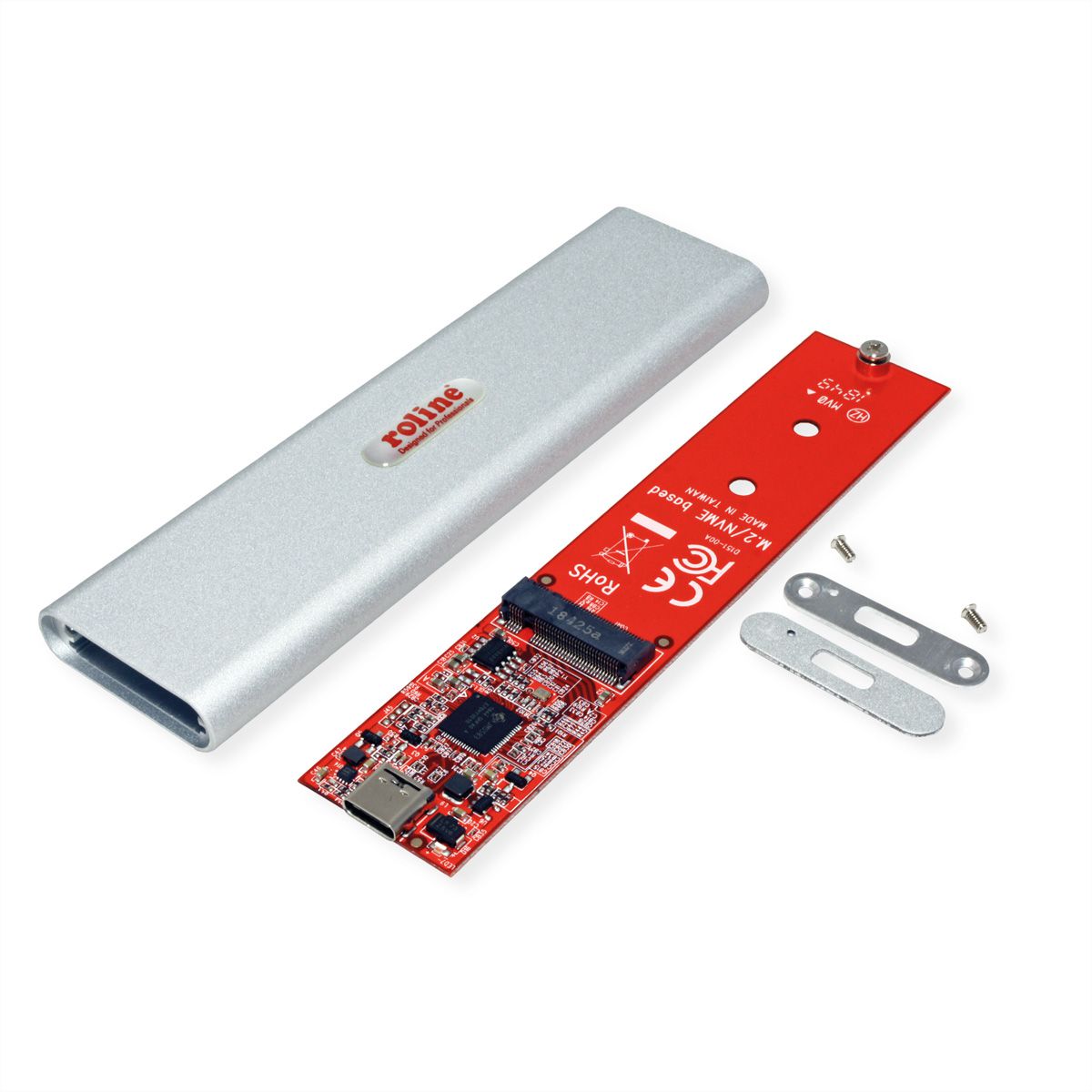ROLINE Externes SSD-Gehäuse, M.2, NVMe zu USB 3.2 Gen 2 Typ C 