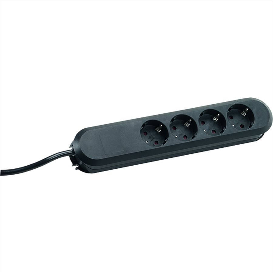 BACHMANN SMART Steckdosenleiste 4x CEE7/3 schwarz, Strom 1,5m CEE7/7
