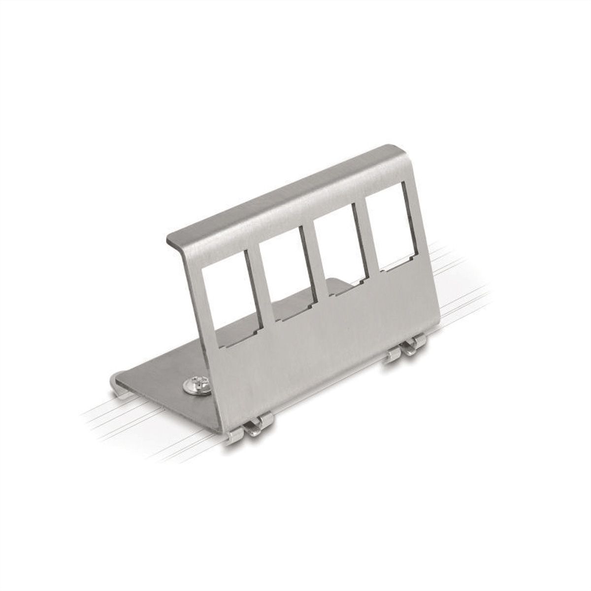 VALUE Hutschienen-Adapter unbestückt, für 4 Keystones