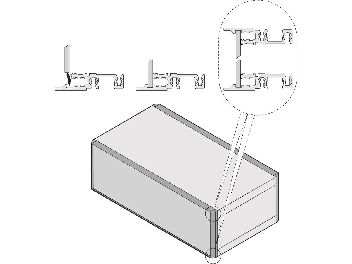 SCHROFF EMV-Frontplatte/ -Rückwand, gesteckt, geschirmt - U-FRONTPL.EMC 4HE 63TE
