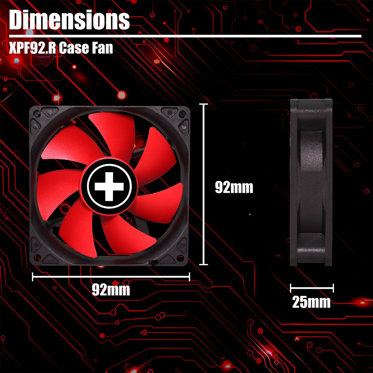 Xilence XPF92.R 92mm Performance Gehäuselüfter, 3PIN
