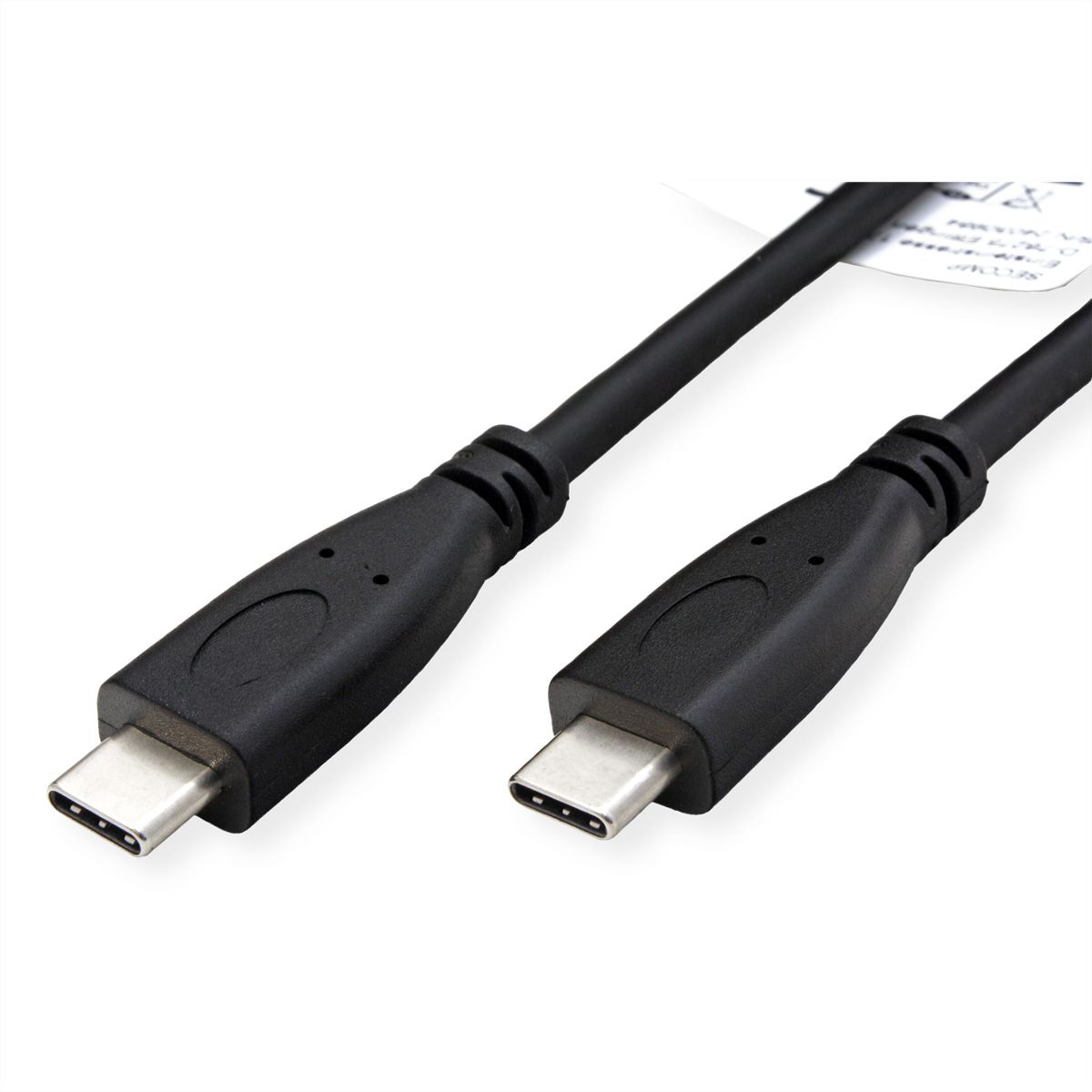 ROLINE RM USB 3.2 Gen 2 Kabel, USB C-C, ST/ST, 4K UHD-1, 10Gbit/s, Emark, 100W, schwarz, 0,5 m