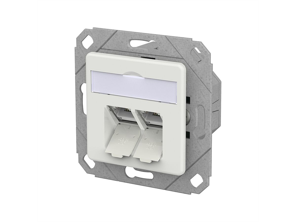 METZ CONNECT E-DAT C6A IDC Dose, 2 Port, UPk, verkehrsweiß