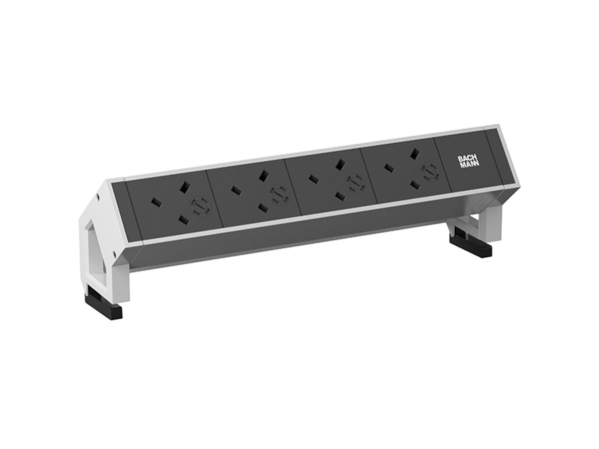 BACHMANN DESK2 4xUK 3,15A 45°, 0,2m GST18 RAL9010, United Kingdom