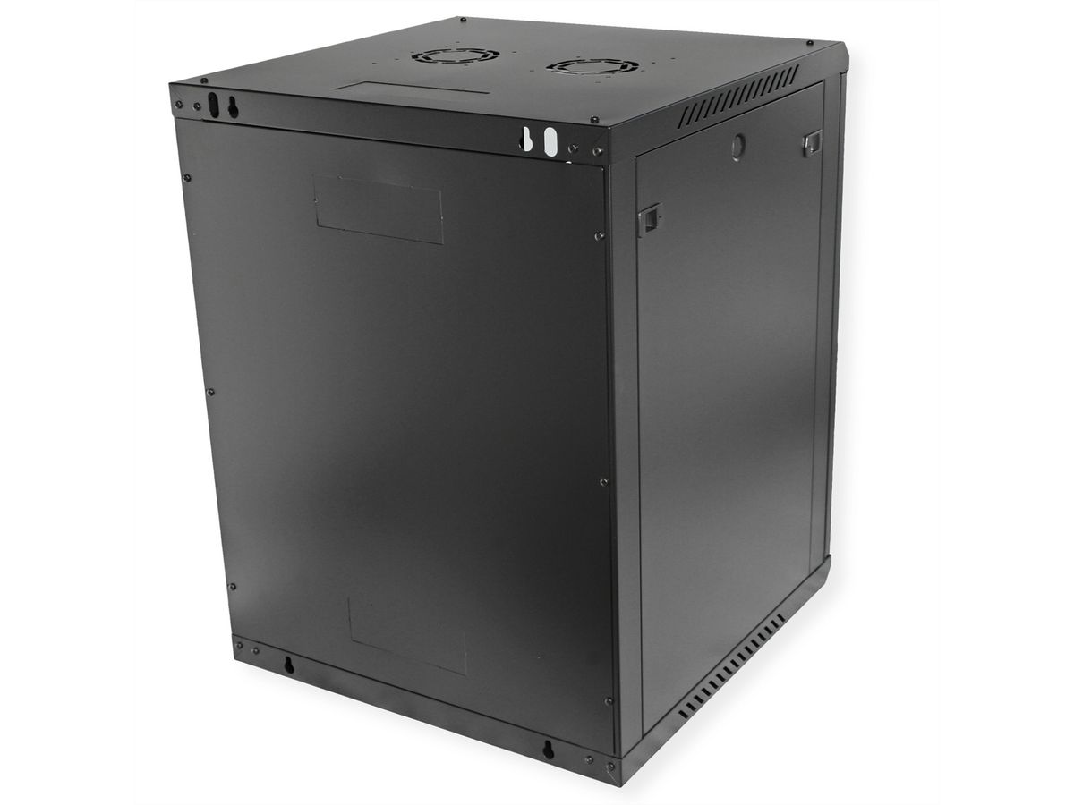 ROLINE 19-Zoll Wandgehäuse Basic Plus 15HE, 600x600 BxT schwarz